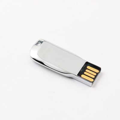Silbernes glänzendes Körper-Metall USB Pen Drive 2,0 64GB 128GB 20MB/S passen sich US-Standard an