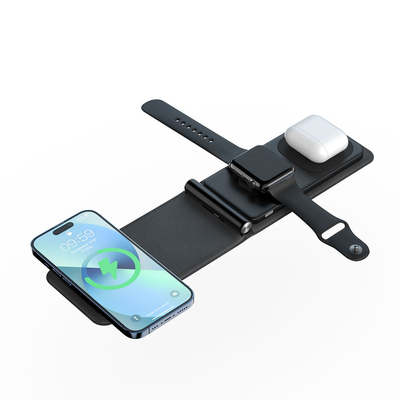 Schnelles Aufladungsfaltendes drahtloses Ladegerät für schnelles Ladegerät IPhone Airpods AppleWatch