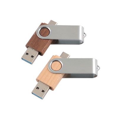 USB A und Typ C zusammen Holzspeicher USB mit Betriebsbereich von 0°C bis 60°C