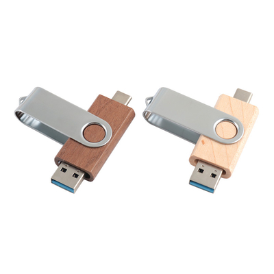 Natürliche Holz-USB-Flash-Laufwerk 2.0 3.0 mit Typ C + USB A neue Formen schnelle Geschwindigkeit