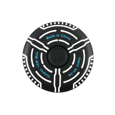 Multifunktionelle drahtlose Ladegerät Unterstützung Box Druck Logo Fidget Spinner Lichtanzeiger