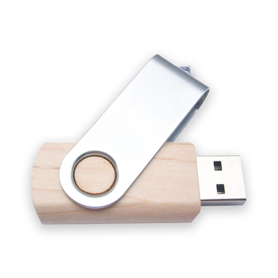 Torsion formte hölzerne USB-Antriebs-Metallkasten-Bambusfarbeprägungslogo
