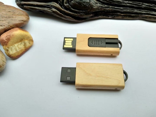 Stecker-Art hölzernes USB-Antriebs-Ahorn-Holzetui-Farbprägung und -druck LOGO
