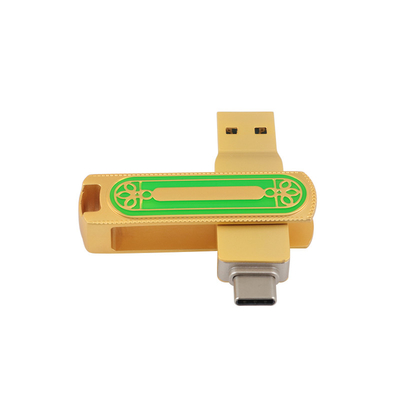 Grün-und Goldfarbart C USB Hochgeschwindigkeits-128GB 256GB 512GB 150MBS