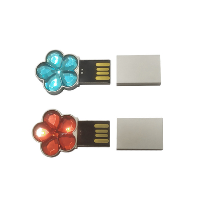 Notebook 64g 128g Metall USB-Flash-Laufwerk Blumenform Kristall