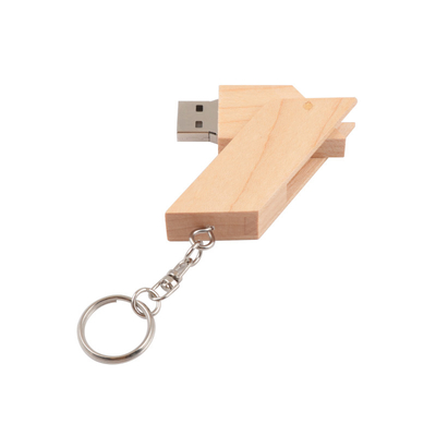 Rechteckige Holz-USB-Flash-Laufwerk-Artikel Bambusholz/Ahornholz-Support OEM 0°C bis 60°C