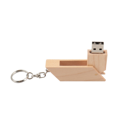 Rechteckige Holz-USB-Flash-Laufwerk-Artikel Bambusholz/Ahornholz-Support OEM 0°C bis 60°C