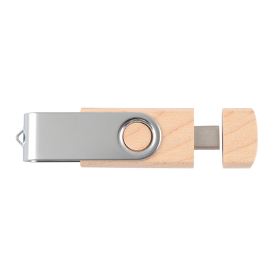 Natürliche Holz-USB-Flash-Laufwerk 2.0 3.0 mit Typ C + USB A neue Formen schnelle Geschwindigkeit