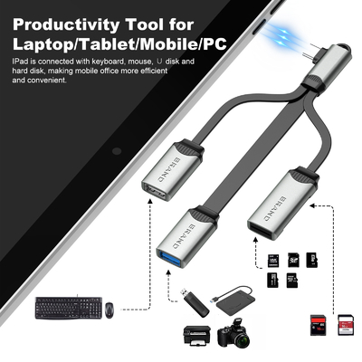 USB-Hub-Kabel zum Lesen und Kopieren Auch der USB-Adapter schnelle Datenübertragung
