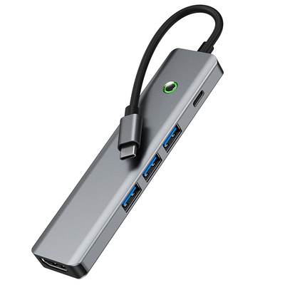 Multifunktionale Datenstation USB C Hub Smart Adapter mit 5 Gbps Übertragungsgeschwindigkeit