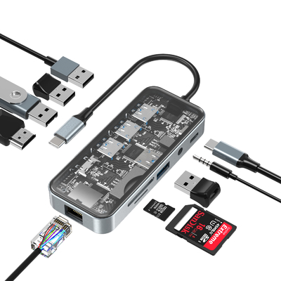 Personalisierte Marke Der professionelle Aluminium-Kartenleser-Hub für einen verbesserten Workflow