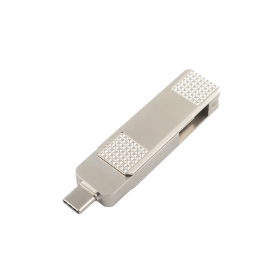 Silberne USB-Flash-Laufwerke des Typs C können sich mit Passwortschutz um 360 Grad drehen