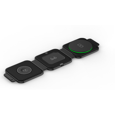 Tragbares drahtloses magnetisches Ladegerät für das Schnelltelefon-Laden in Schwarz/Weiß