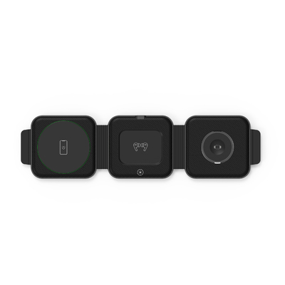 Tragbares drahtloses magnetisches Ladegerät für das Schnelltelefon-Laden in Schwarz/Weiß