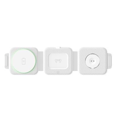 Klappbare Drei-in-Eins-magnetische drahtlose Ladegerät Abs Kunststoff für iPhone iWatch und mehr