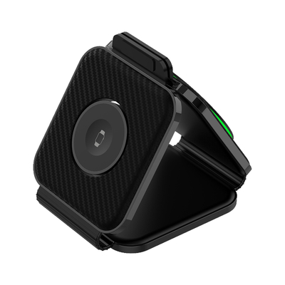 Tragbares drahtloses magnetisches Ladegerät für das Schnelltelefon-Laden in Schwarz/Weiß
