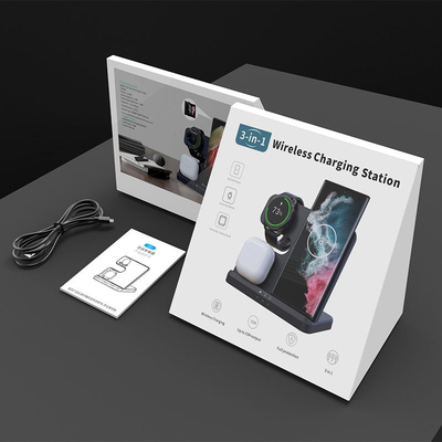 ABS PC Material 15W drahtloses Ladegerät für iPhone iWatch AirPod schnell und bequem