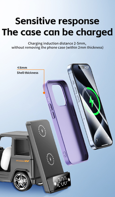 Cool Auto in Form von Grau Farbe Wireless-Ladegerät Schnelles Laden für iPhone Airpods IWatch