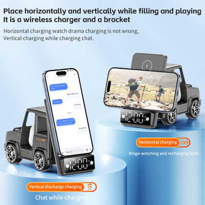 Cooles Auto-förmiges drahtloses Ladegerät Schnelles Laden für iPhone Airpods IWatch