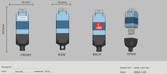 Benutzerdefinierte USB-Flash-Laufwerke mit Datenverschlüsselung und schneller Artwork-Umstellung Nach Kundenanfrage Datenspeicherung 10 Jahre