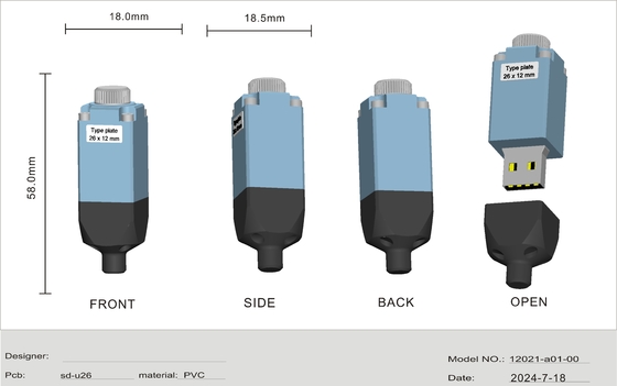 Benutzerdefinierte USB-Flash-Laufwerke mit Datenverschlüsselung und schneller Artwork-Umstellung Nach Kundenanfrage Datenspeicherung 10 Jahre