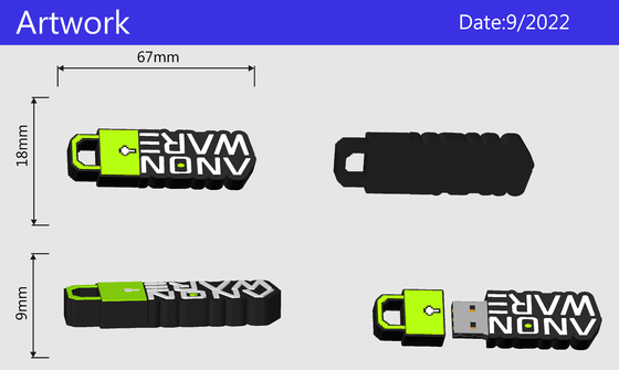 Personalisierte Formen USB-Flash-Speicher PVC oder Silicone Produktion mit offenen Formen einfach gemacht