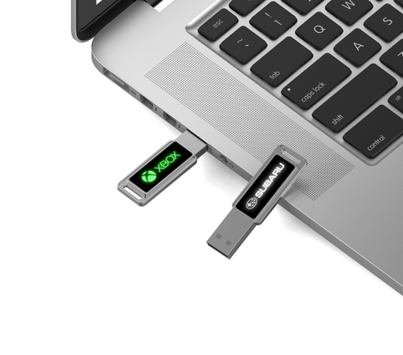 High Speed Flash Drive Crystal USB Stick With LED Light Shiny