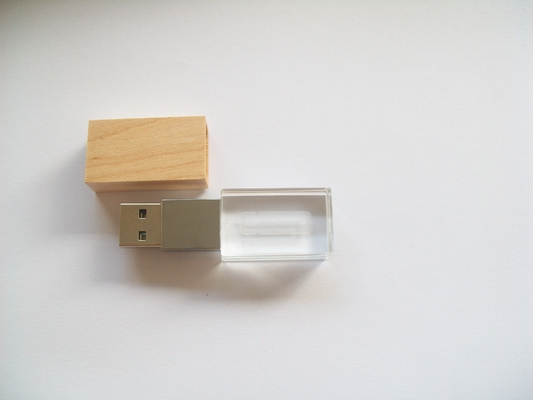 Customized Crystal USB Stick with Laser Logo Options -50°C 80°C Environment Temperature