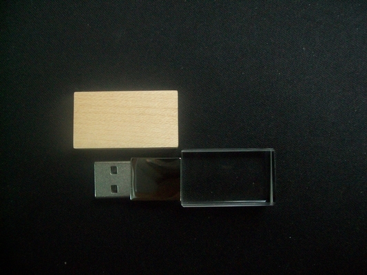 Customized Crystal USB Stick with Laser Logo Options -50°C 80°C Environment Temperature