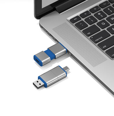 All Passed H2 USB + Type C USB Flash Drive Can OEM Logo One Usb Body