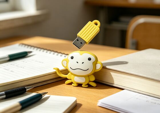 Individuell geformtes, von Monkey geformtes, personalisiertes USB-Flash-Laufwerk aus PVC-Form mit Datenverschlüsselungsoption für Marketing und sicheren Datenzugriff