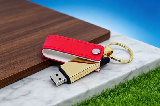 Mac OS kompatibler Leder-USB-Flash-Laufwerk Schwarz Lagerfarbe Custom OEM Stilvolles Dauerhaftes Design Perfekt für Geschenke