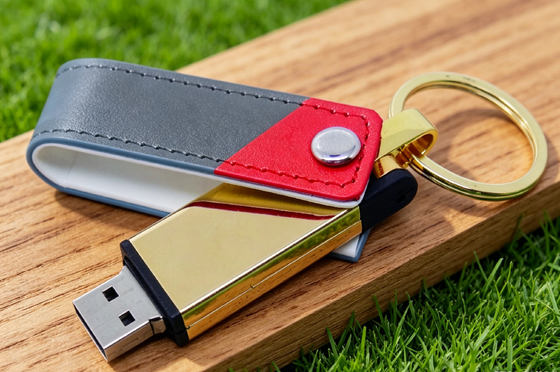 Mac OS kompatibler Leder-USB-Flash-Laufwerk Schwarz Lagerfarbe Custom OEM Stilvolles Dauerhaftes Design Perfekt für Geschenke