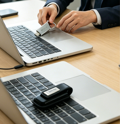 OEM-USB-Flash-Laufwerk aus Leder in brauner Farbe, stilvolle, langlebige tragbare Speicherlösung, ideal für Firmengeschenke und Veranstaltungen
