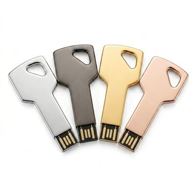 Verschlüsselungsfähiger USB-Stick mit Schlüssel aus Zinklegierung, individuelles Design, willkommen, langlebiges, sicheres Speichergerät, ideal für Unternehmen