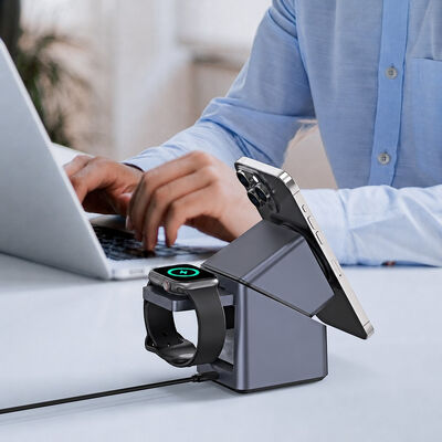 15W Fast Charging Multifunction Wireless Charger with Qi-enabled Compatibility and Built-in 3W Bluetooth Speaker
