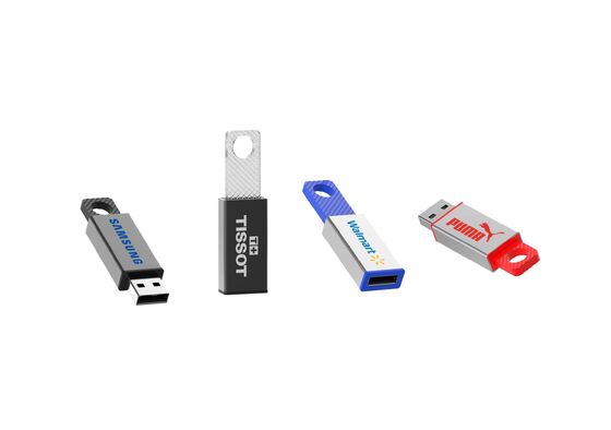 Metallgehäuse und Temperglas Metall-Flash-Laufwerke mit Datenspeicherkapazitäten von 1 GB 2 GB 4 GB 8 GB 16 GB 32 GB 64 GB und 128 GB