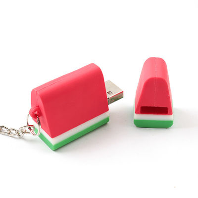 Offene Form PVCs formte nette USB-Stock-Wassermelonen-Erdbeerschokolade