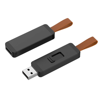 ODM überziehen Usb grelle Lesegeschwindigkeit des Antriebs-Druck-Logo-4G 20MB/S mit Leder