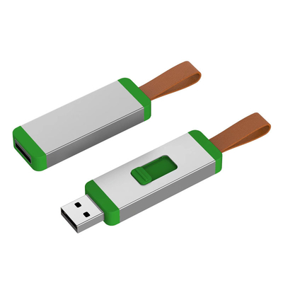 ODM überziehen Usb grelle Lesegeschwindigkeit des Antriebs-Druck-Logo-4G 20MB/S mit Leder