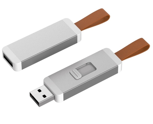 ODM überziehen Usb grelle Lesegeschwindigkeit des Antriebs-Druck-Logo-4G 20MB/S mit Leder