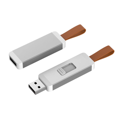 ODM überziehen Usb grelle Lesegeschwindigkeit des Antriebs-Druck-Logo-4G 20MB/S mit Leder