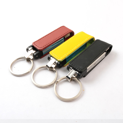 2,0 überziehen PU 3,0 kundengebundenes grelles Prägungslogo Usb Antriebs-32GB 256GB mit Leder