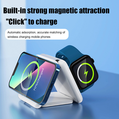 3-in-1-magnetische Reise-Ladestation für mehrere Geräte