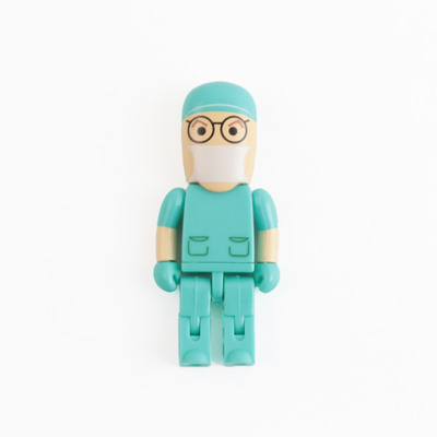 USB-Stick in Arzt- und Krankenschwesterform aus Kunststoff, USB 2.0 oder USB 3.0