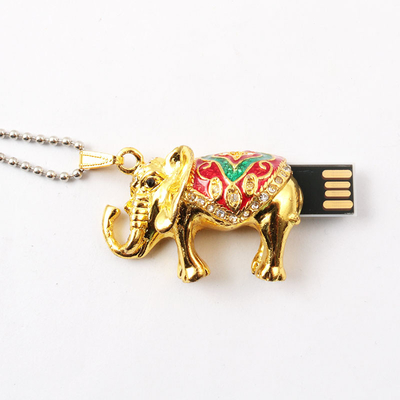Elefantenschmuck kristallförmig USB-Laufwerk versteckt im Speicher 64 GB
