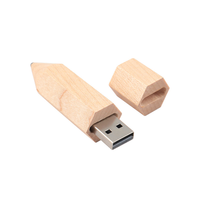 Maple Holz Stift in Form von USB-Speicherstick Custom Logo Drucken oder Prägnen