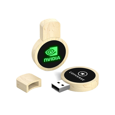 LED-Gravur Logo Holz USB-Flash-Laufwerk USB2.0/3.0 Schnittstellenart Naturholz