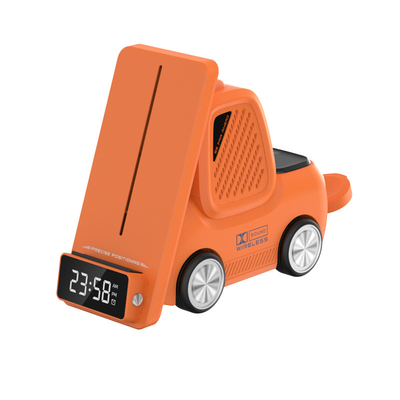 15W Schnellladung drahtloser Ladekast mit ABS im Inneren und LED-Licht für Telefon in Körperfarbe Weiß / Grau / Orange / Gelb
