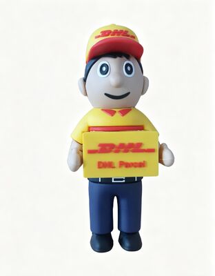 DHL Zusteller Mann Person Cartoon USB-Stick nach Kundendesign